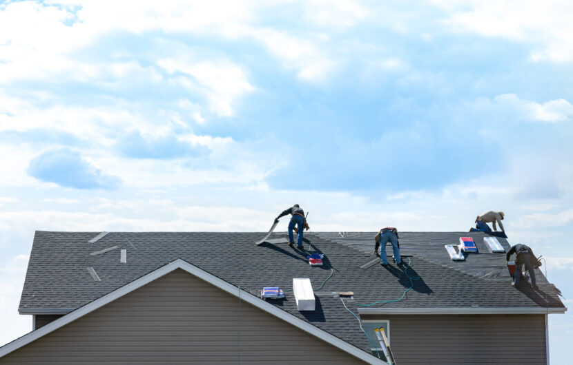 image of Brandon Roofing on a roofing job in Tampa Bay Florida.