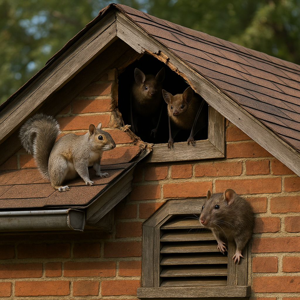 image of Tampa roof damage from pests