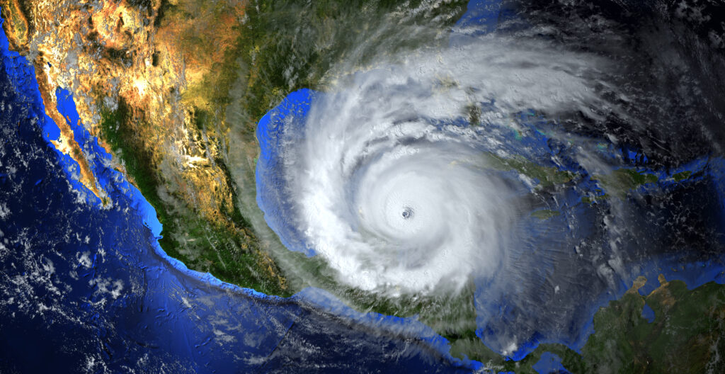image of hurricane targeting Tampa Bay Florida