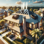 Florida home with proper roof ventilation showing ridge vents and soffit vents for energy efficiency